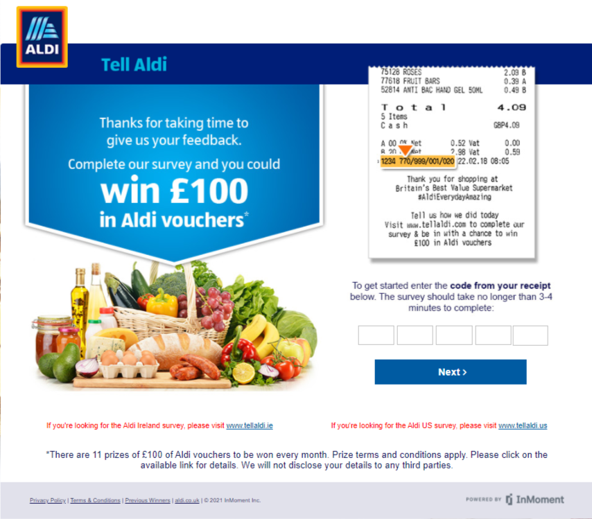 Tell Aldi Customer Feedback