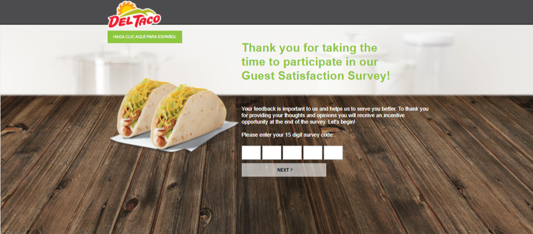 del taco guest satisfaction survey