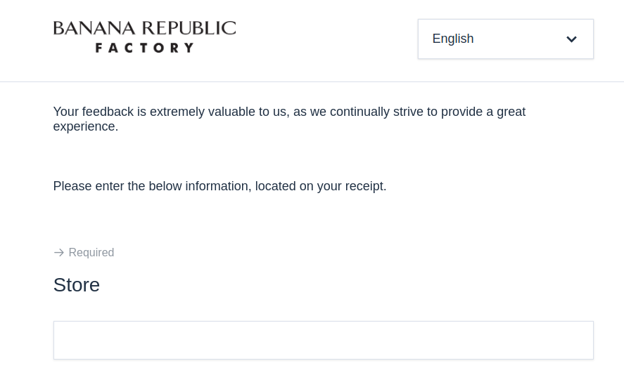 Banana Republic Factory Survey