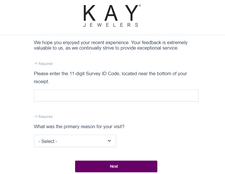 kay jewelers survey