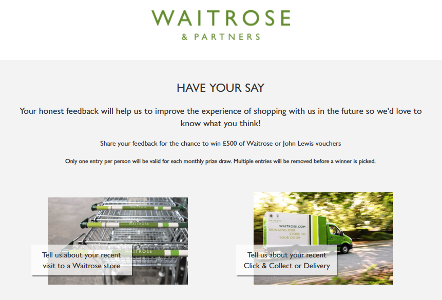 waitrose customer survey